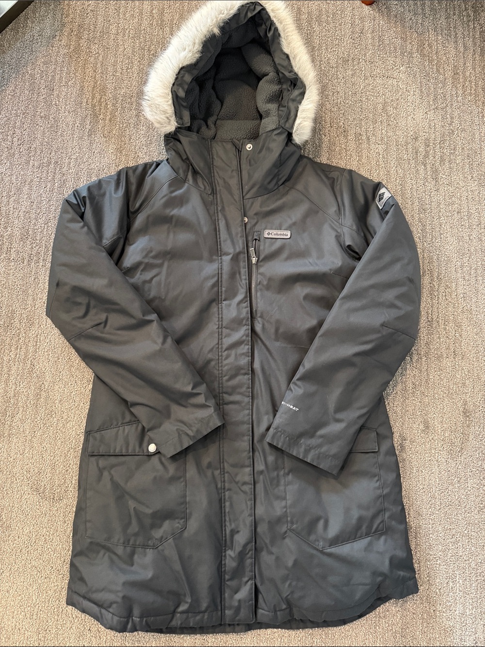 Columbia Women's Black Ski Parka with Faux-Fur Trim